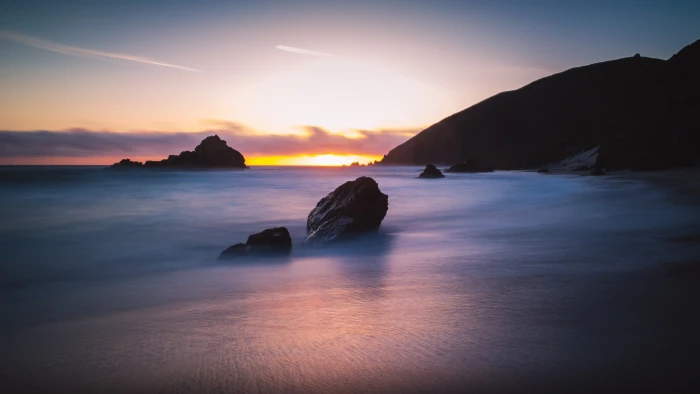 Pfeiffer Beach wallpaper Big Sur California USA 2k 4k