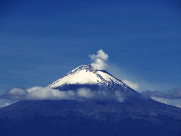 smokes on snow capped mountain during daytime outdoors nature 2k 4k 5k