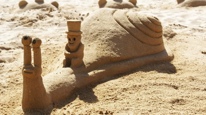 snail sand castle beach 2k