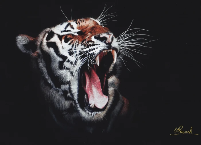 tiger roar artwork hd digital art superheroes animals 2k