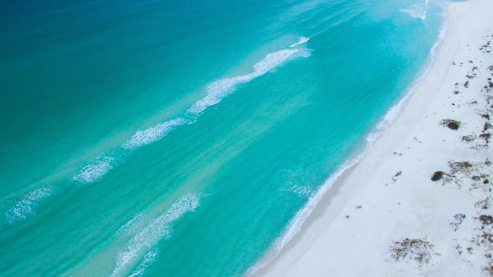 aerial photography wind wave united states florida ocean 2k 4k