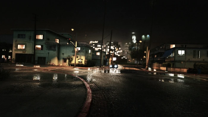 black street lamp car Machine Night GTA V grand theft auto v 2k 4k