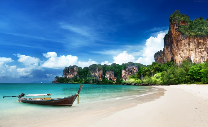 boat Worlds best diving sites Best Beaches in the World Krabi Beach 2k 4k