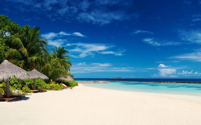 body of water and shore nature landscape Maldives resort 2k