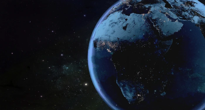 continent of Africa on planet earth graphic wallpaper space 2k 4k