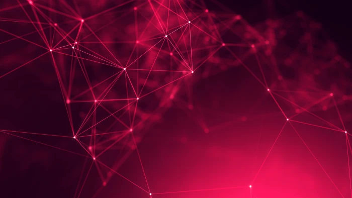 geometry cyberspace digital art lines abstract red 2k 4k 5k