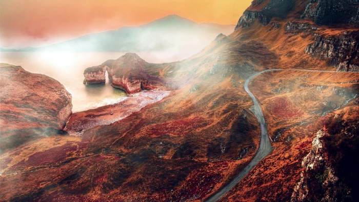 Mountain path HD anime 2k