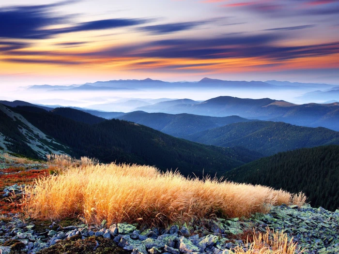 Mountains beautiful scenery 2k