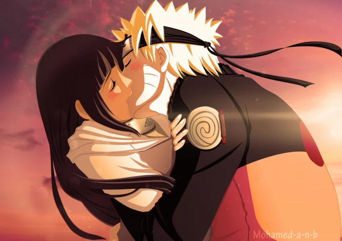 Naruto and Hinata wallpaper digital art anime Shippuuden 2k 4k 5k