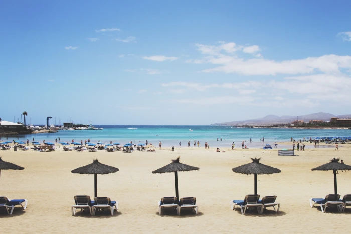 spain antigua caleta de fuste beach canary islands mar 2k 4k 5k