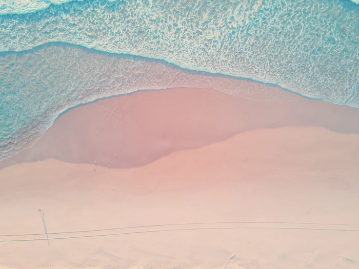 top view photography of beach aerial sea shore 2k 4k