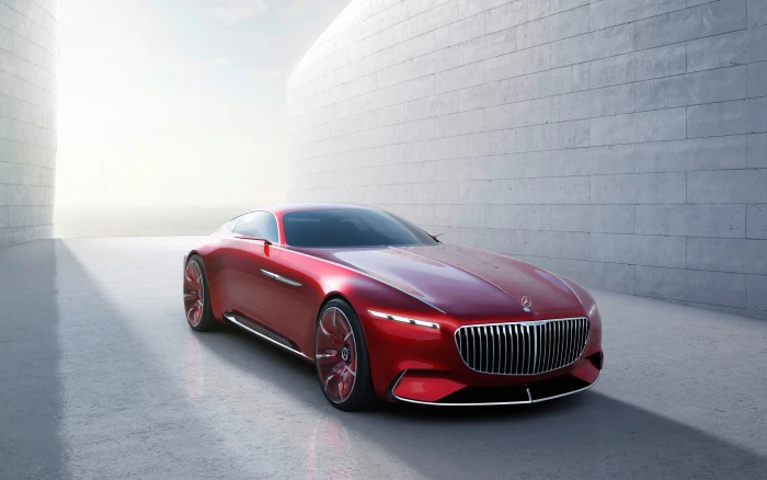 Vision Mercedes Maybach 6 car Benz red 2k 4k