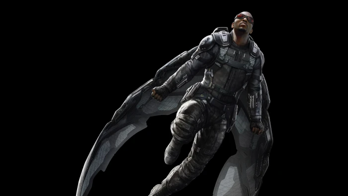 Sam Wilson Marvel Comics Falcon Superheroes studio shot 2k 4k 5k