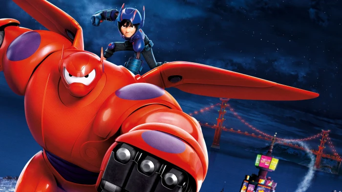 Big Hero six movie 6 cartoon Baymax Hiro Hamada 2k 4k
