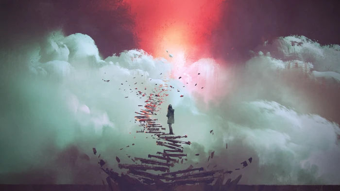 digital art artwork fantasy clouds silhouette 2k 4k 5k