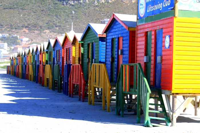 inline colorful cottages cape town south africa muizenberg 2k 4k