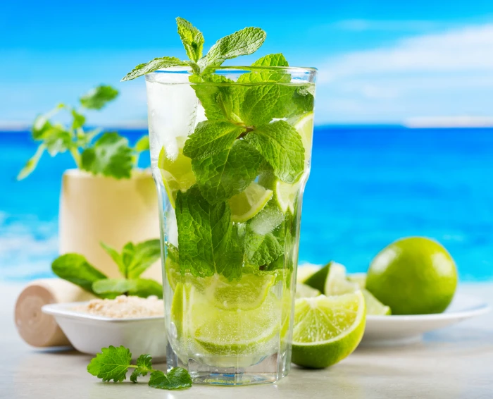 lime juice sea beach cocktail sugar mint Mojito Leaf Culinary 2k 4k 5k