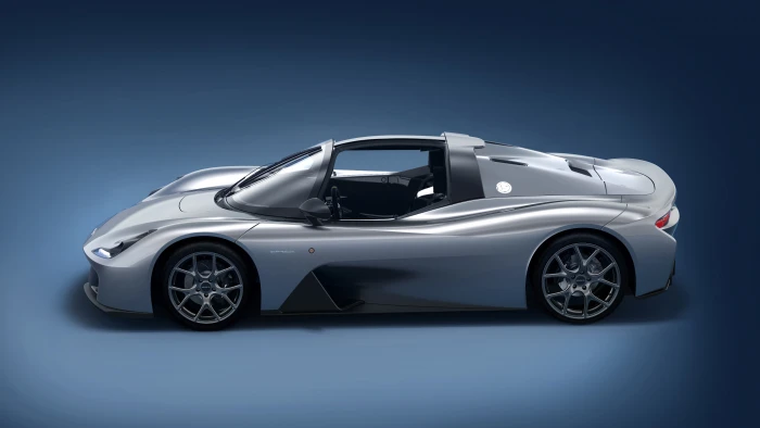 silver supercar on gray surface Dallara Stradale sport car 2k 4k 5k 8k
