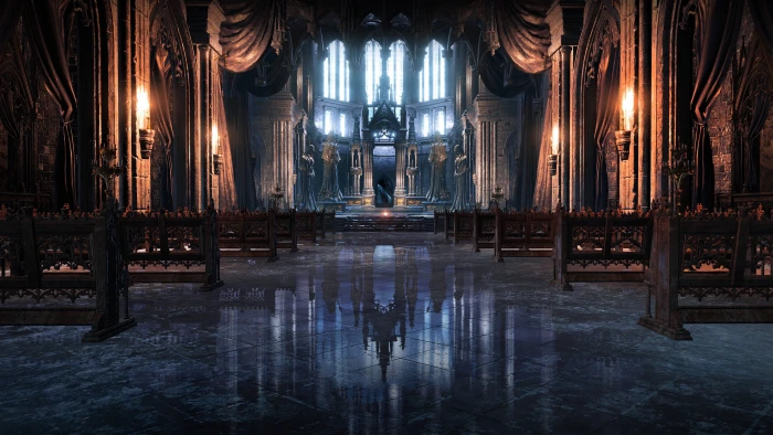 cathedral interior wallpaper Dark Souls III video games 2k 4k