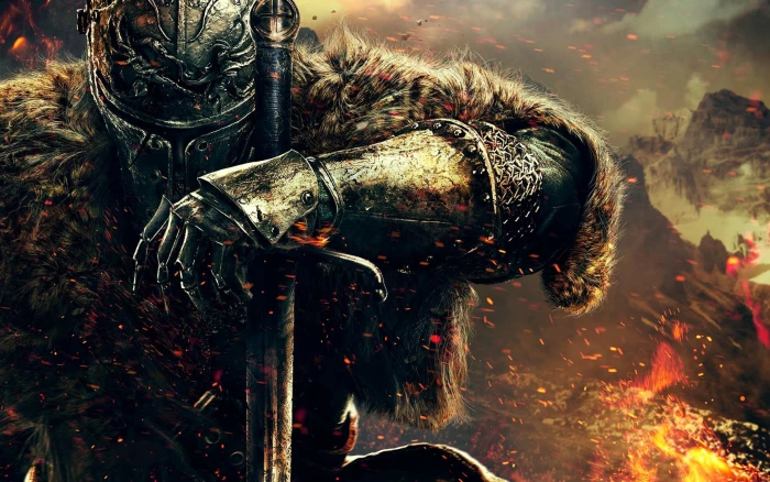 man holding sword wallpaper Dark Souls II video games 2k 4k