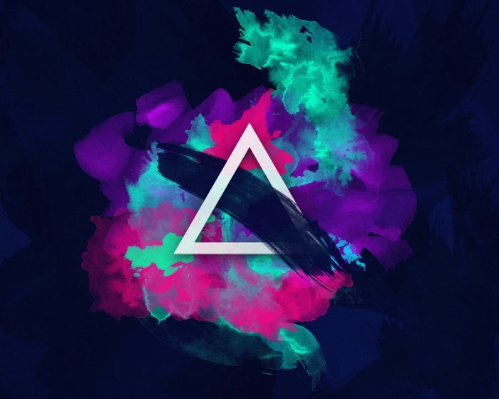 multicolored triangle abstract art graphic design vector digital 2k