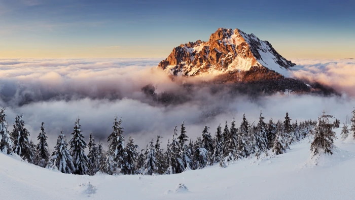 snow covered mountain during daytime photo Slovakia wallpaper 2k 4k 5k