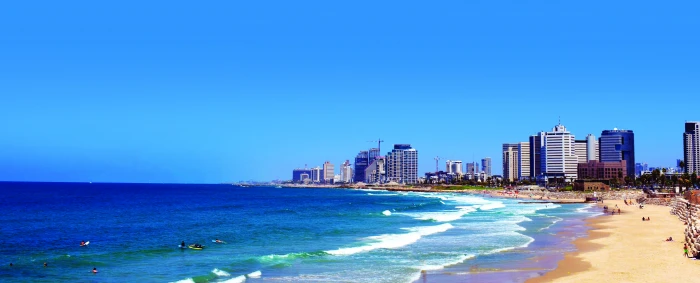 tel aviv jaffa israel sun beach sand sea blue hotel 2k 4k 5k