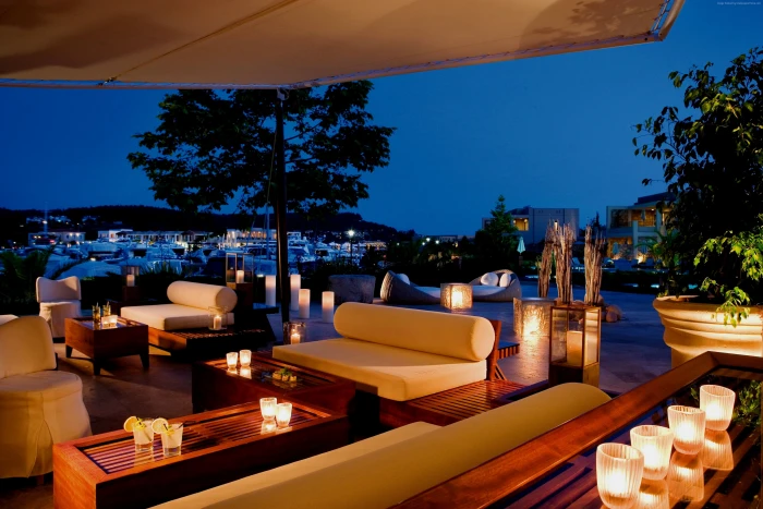 vacation candle Sani Beach Hotel and Spa tourism resort 2k 4k