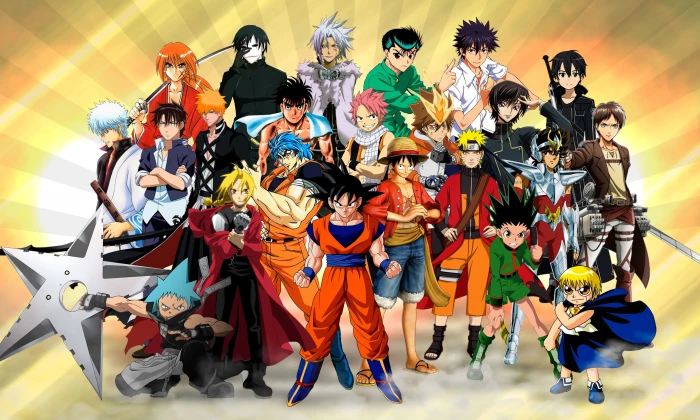 assorted anime characters illustration wallpaper 2k 4k 5k
