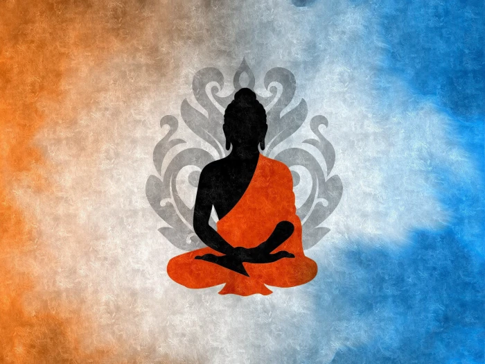 Buddha wallpaper digital art Buddhism silhouette Lotus no people 2k