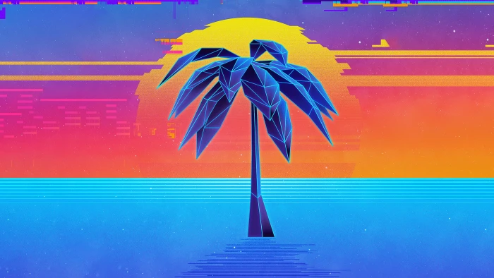 digital art artwork Retro style neon vaporwave 2k 4k