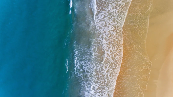 nature water beach aerial view sea 2k 4k