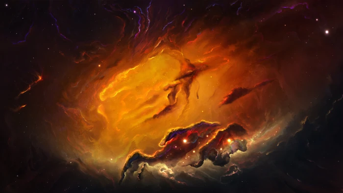 orange and black abstract digital wallpaper Space 2k 4k 5k 8k