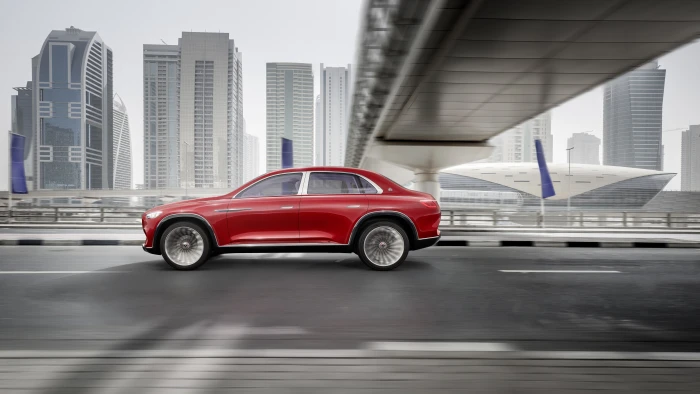 red sedan Vision Mercedes Maybach Ultimate Luxury electric cars 2k 4k 5k 8k