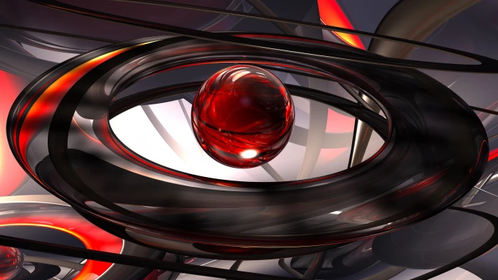 red black uhd ball digital art abstract ring 2k 4k 5k 8k