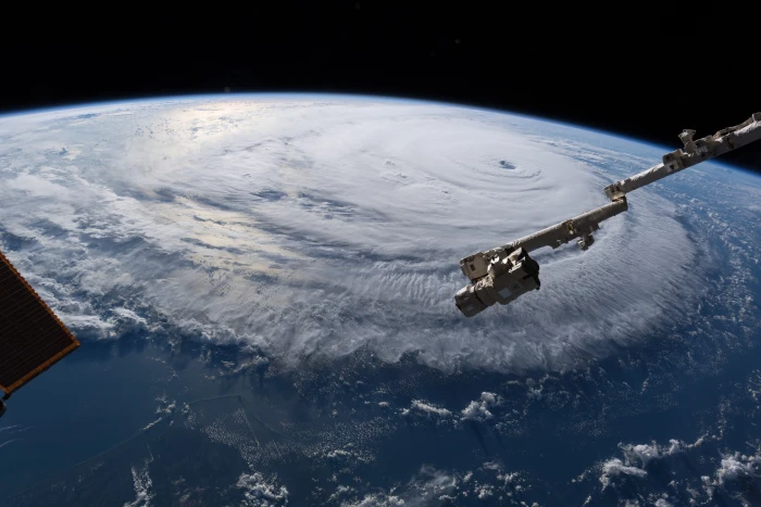 satellite view of weather forecast hurricane Earth clouds 2k 4k 5k