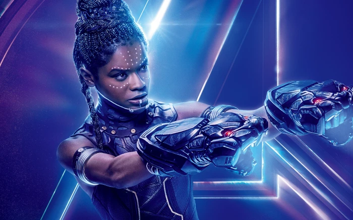 Shuri in Avengers Infinity War Letitia Wright one person 2k 4k