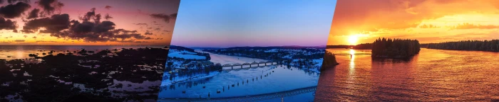 ultrawide sunset sunrise nature sea side river Photoshop 2k 4k 5k