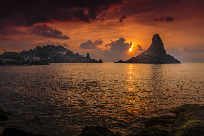 landscape photography of body water during sunset sea beach 2k 4k 5k