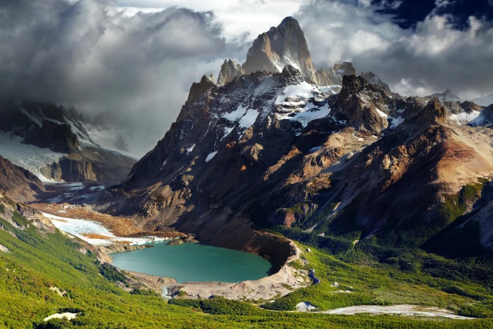 landscape nature Patagonia Fitz Roy mountains glacier lakes 2k 4k 5k