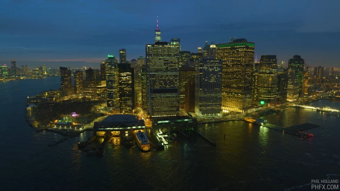 New York City lights sea building sky skyscape skyscraper 2k 4k 5k 8k