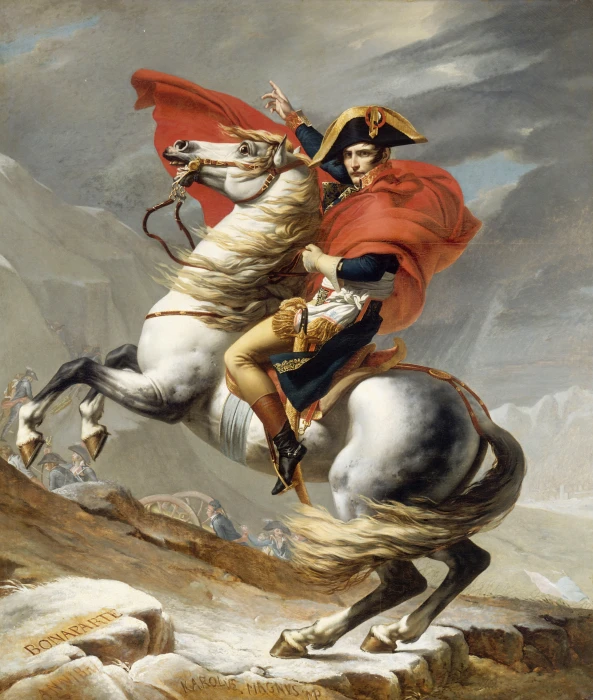 oil painting artwork Napoleon Bonaparte Jacques Louis David 2k 4k