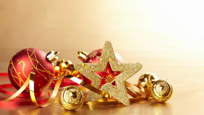 red Christmas baubles New Year decoration 2k 4k 5k 8k