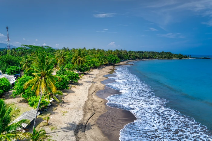 Bird s Eye View Of Seashore During Daytime wallpaper bay 2k 4k 5k