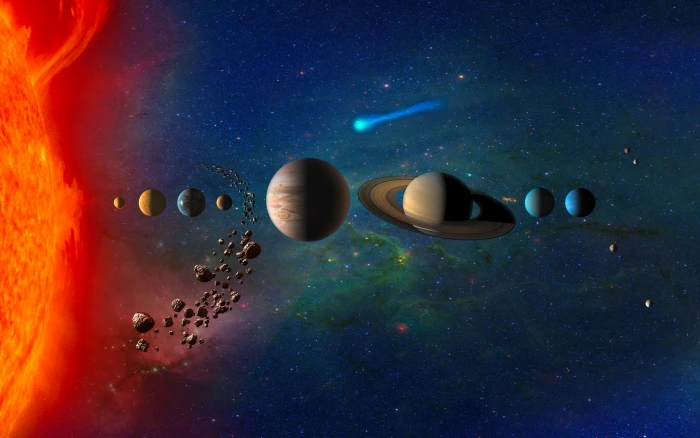 Solar System planets 2k 4k