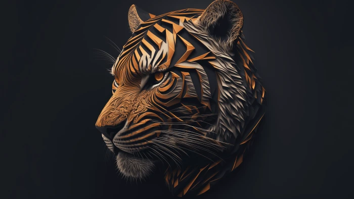 Tiger animal abstract illustration