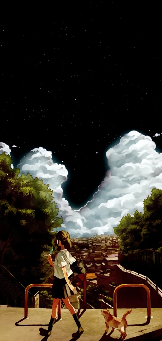 anime amoled dark clouds