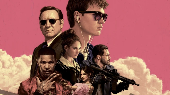 Baby Driver movie poster Jamie Foxx Kevin Spacey Jon Hamm 2k 4k 5k 8k