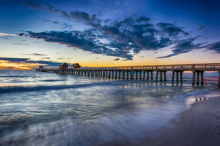photo of dock on beach bay naples florida 2k 4k 5k