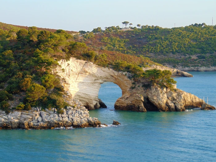puglia vieste gargano sea italy picturesque beach promontory 2k 4k 5k